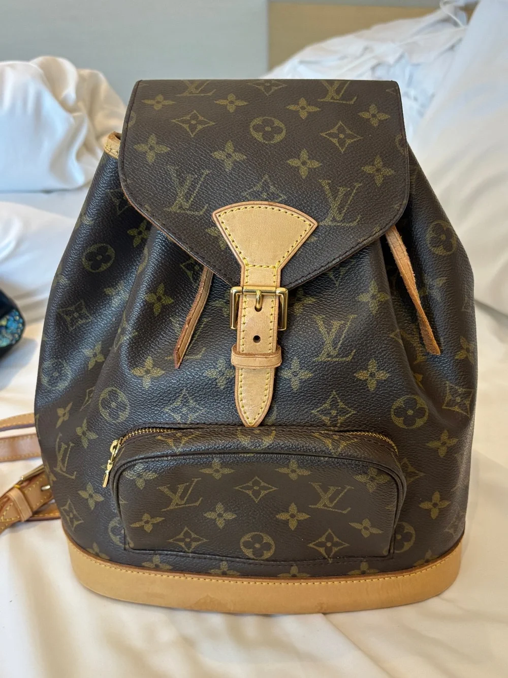 Louis Vuitton Montsouris Backpack Handbag in Brown and Tan Japan purchased